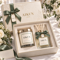 AIKUN Coffret Cadeau Diffuseur à Bâtonnets Minimaliste Écologique Longue Durée par Équipe de Designers Professionnels pour Acheteurs de Mariages
