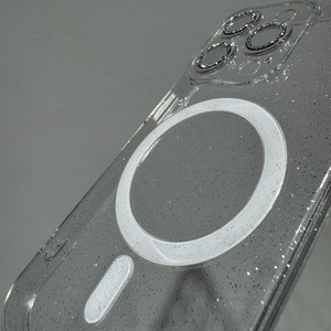 Funda de teléfono TPU con purpurina transparente magnética a <span class=keywords><strong>precio</strong></span> de fábrica con película de lente con purpurina de cristal para Apple <span class=keywords><strong>iPhone</strong></span> 15 Pro Max 14 13 12 <span class=keywords><strong>11</strong></span> - Product Image 5