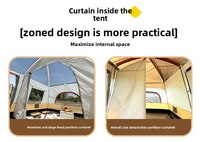 Grande tente de camping familiale pour 6-8 personnes, double couche, quatre saisons, imperméable, résistante au soleil, respirante, pour l'extérieur, nécessite un montage.