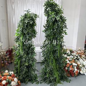 Ifg Fabriek Directe Verkoop <span class=keywords><strong>2.3</strong></span> + 2M Groen Kunstbloemboog Voor Bruiloftsfeest Opening Achtergrond - Product Image 1