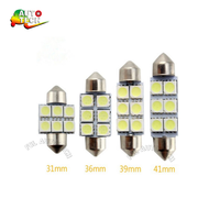 Ampoules LED Festoon Super Lumineuses DC12V/24V pour Voiture, 2835 5630SMD 31/36/39/41mm 1W 1.8W SV8.5, Éclairage Intérieur de Dôme