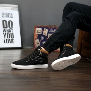 Nouvelles Bottes Martin Montantes à Lacets pour Hommes, Style Coréen Tendance 2026, Baskets Décontractées Rétro en Daim Style Britannique - Product Image 6