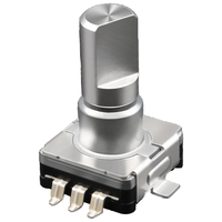 Mini encodeur rotatif EC11 5 broches 15 mm 20 mm Potentiomètre numérique avec interrupteur Soundwell EC11EBB24C03 Double arbre Codage 360 degrés