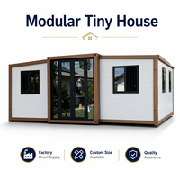 Casa Contenedor Modular Blanca con Estructura de Acero, Expandible, Prefabricada, Mini Casa, ADU, Oficina en el Patio Trasero, Hotel, Villa, Apartamento, Tienda, Moderna