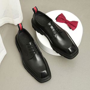 Nuevos Zapatos de Negocios de Cuero Genuino para Hombre con Cordones, Tallas Grandes 37-46, Zapatos Casuales de Oficina, Zapatos Casuales de Cuero para Hombre - Product Image 2