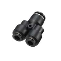 Sambungan Pneumatik Tekan 4/5/6/10/12mm Berkualitas Tinggi dengan Harga Terjangkau Tombol Hitam Sambungan Cepat Tabung Lurus PU