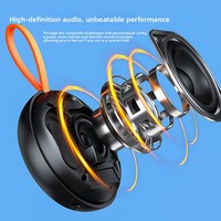Haut-parleur portable mini étanche magnétique 5.3 pour fêtes en extérieur, nouveau modèle 2026 sans fil 6W avec batterie intégrée rechargeable par USB