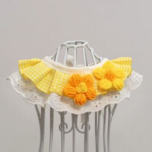 Pañuelo de cuello transpirable con borde de encaje de mohair para gatos y perros, babero de verano, toalla para la saliva para perros pequeños, Bichón Frisé, regalos para fiestas de mascotas - Product Image 2