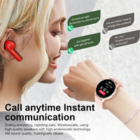 Jam Tangan Pintar LIGE BW0223 2 Tali untuk Wanita, Monitor Kesehatan Tahan Air, Pelacak Olahraga, Jam Tangan Pintar untuk Wanita dan Pria, Android dan IOS