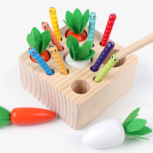 Juguetes Educativos de Madera para Niños, <span class=keywords><strong>Tres</strong></span> <span class=keywords><strong>en</strong></span> Uno: Juego de Arrastrar Raíces, Pesca y Captura de Insectos, Multicolor, con Certificación CE, para el Desarrollo Cognitivo - Product Image 4