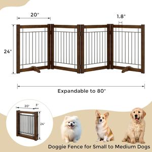 <span class=keywords><strong>Barrière</strong></span> de sécurité en bois massif pour animaux de compagnie et enfants, idéale pour les escaliers et l'isolement des chiens - Vente en gros usine - Exportation transfrontalière - Product Image 2