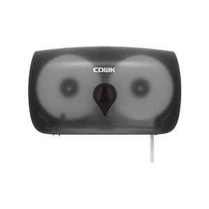 Distributeur de papier en rouleau jumbo double CDWK, design à tirage central, montage mural avec serrure antivol, matériau ABS, <span class=keywords><strong>CD</strong></span>-8042 - Product Image 2