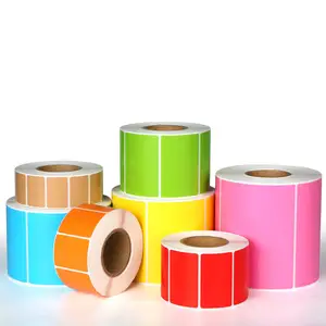 Hot Sale Custom Direct Thermal Paper Roll 4*6'' 2*1'' 100*100mm Packaging Sticker Labels Rolls