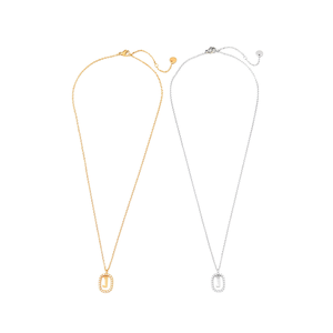 Collar con Colgante de Letra J Angelina, Acero Inoxidable, Chapado en Oro, con Circonita, Joyería de Moda Unisex, Regalo - Product Image 1