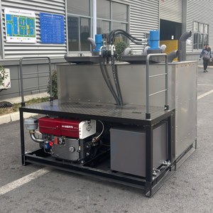 Préchauffeur de peinture thermoplastique pour marquage routier à double cylindre chauffé au gaz hydraulique DCHP-1200G - Product Image 2