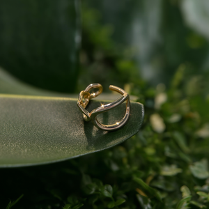Fashion <b>Ring</b> 316L Stainless Steel PVD Gold Plating Sustainable Resistant Adjustable Design - Product Image 3