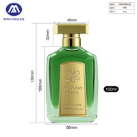 Conception unique Vide En Gros Fine Brume De Luxe 3.4Fl.oz 100ml Bouteille De Parfum En Verre avec Golden Top