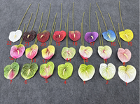 Nouveau produit plantes artificielles Latex vraie touche Anthurium branche unique fleurs artificielles en vrac mariage décoration de la maison