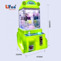 Игровой автомат-кран Lifun Colorful Mini, сертифицированный CE, для одного игрока, настраиваемый, детский аркадный автомат, монетоприемник, игра «Лови куклу», малый размер