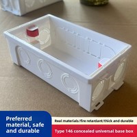 146 Boîtiers de jonction encastrés ou apparents, interrupteurs muraux pour boîtes noires, design élégant et moderne pour la maison et le bureau