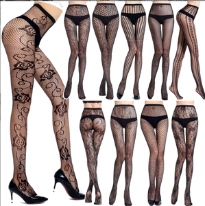Women's Floral Lace Jacquard Weave Pantyhose Sexy Thin <b>Stockings</b> and Tights <b>Knitted</b> Lingerie Hose Fishnet Weave - Product Image 1
