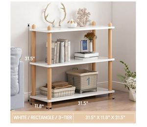 Librería de Estilo Moderno, Estantes para Libros de Madera, Estante de Almacenamiento Independiente de Madera Vintage - Product Image 3