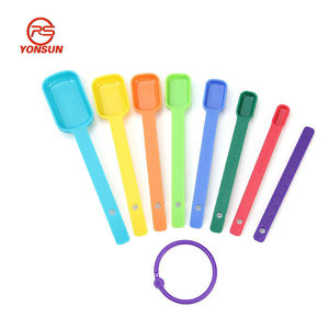 Cucharas medidoras de plástico de colores, juego de utensilios para hornear, repostería, cocina <span class=keywords><strong>en</strong></span> polvo, con nivelador, 15 Uds. - Product Image 6