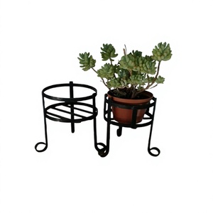Superior Quality Iron Planter Stand Rack Set Of Two For Garden Decor Outdoor Planter <b>Pots</b> Stand At Wholesale Prices - Product Image 1