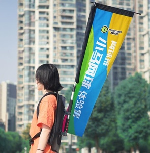 广告行走定制泪珠矩形促销背包旗帜横幅 - Product Image 6