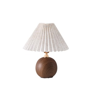 Lampada da <span class=keywords><strong>Tavolo</strong></span> in Stile Nordico con Finitura in <span class=keywords><strong>Legno</strong></span> di Noce Plissettato, Telecomando, Luce Dimmerabile a Tre Colori, Calda e Romantica, Minimalista - Product Image 5