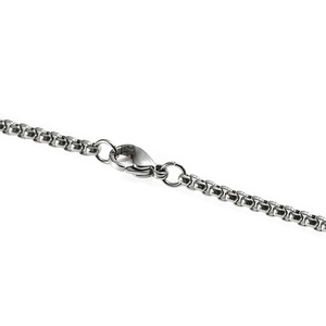 Collar de hombre con efecto espejo personalizado, collar de acero inoxidable plateado para hombre - Product Image 2