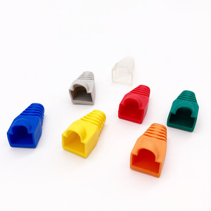 <b>Rj45</b> Crystal Head Protector Cover 8P8C Boot For Cat5e Cat6 Network <b>Cables</b> Colorful Plastic Connector Accessory - Product Image 2