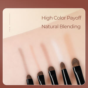 Ensemble de pinceaux à paupières en poils de poney, pinceaux de <span class=keywords><strong>maquillage</strong></span> pour estomper, marque privée - Product Image 3