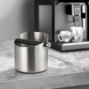 Cubo cuadrado redondo de acero inoxidable para café con barra de golpe extraíble y accesorios de base antideslizante - Product Image 6