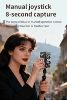 Mini caméra numérique rétro TLR de 1,54 pouce, 1080P FHD, portable, double objectif, vision nocturne, autofocus, caméra vidéo pour la photographie