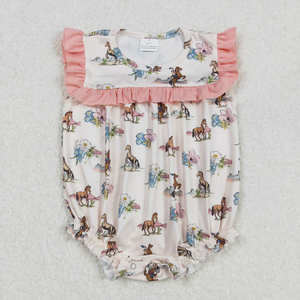 Ensemble de pyjama décontracté rose à pois pour bébé fille, deux pièces, avec débardeur à manches courtes et short à taille élastique avec nœud et ourlet en dentelle, écologique - Product Image 5