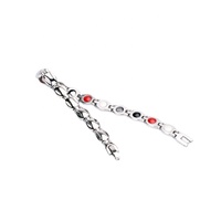 Venta al por mayor 4 en 1 elegante titanio germanio pulsera magnética saludable joyería de moda brazaletes