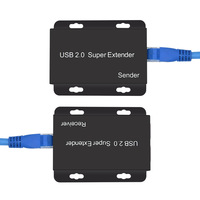 Extensor USB 2.0 Universal de Marca OEM, Supera las Categorías 5E/6, con 4 Puertos para Windows