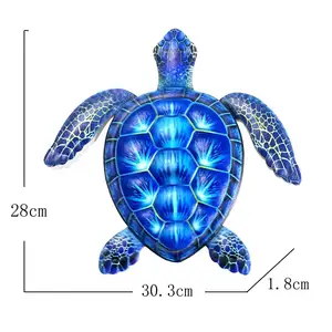 Metal Iron Ocean Turtle Wall Decor Wall Art Hanging Animal for Interior Home Decoration