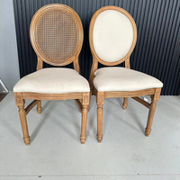Silla apilable de resina plástica estilo francés con respaldo redondo para hotel, bodas, fiestas, comedor, entrada, parque, exterior, desmontable