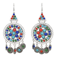Pendientes bohemios retro largos con flecos, diseño de estilo étnico, gotas para los oídos, venta al por mayor exótica