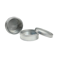 Bocaux ronds en aluminium de haute qualité 30ml 50ml 60ml 80ml boîtes de conserve vides pour cosmétiques boîtes métalliques emballage avec fenêtre