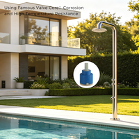 Douche extérieure portable de nouvelle conception en acier inoxydable 316 pour piscine