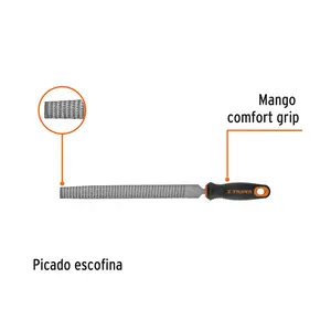 Juego de 6 limas de raspado de 10 pulgadas con mango de doble inyección, TRUPER - Product Image 2