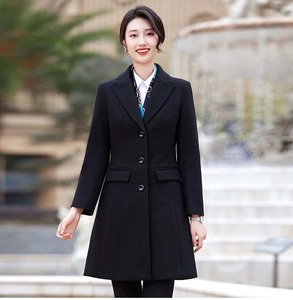 Uniforme de Recepcionista de Hotel para Hombre y <span class=keywords><strong>Mujer</strong></span>, Abrigo Largo y Delgado de Invierno, Cuello Alto, Grueso, 100% Poliéster, con Bolsillos - Product Image 6