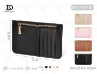 Porta carte con cerniera a 5 strati in microfibra di pelle sintetica da 5 pollici per carte - Product Image 1