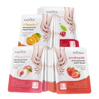 Organische Nicotinamide Fruit Handmasker Kersen Perzik Aardbei Sinaasappel Essentie Normaal Hydraterend Verhelderende Gladmakende Huid Handschoenen