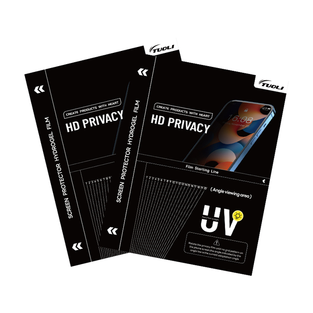 Custom Uv Privacy Glass Anti Spy Free Hd Clear Full Coverage 9H Hardness Tempered Glass Screen Protector for Cell Phone Shop