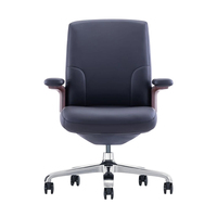 Chaises pivotantes ergonomiques en cuir, hauteur réglable pour bureau, atelier, réception, confort luxueux, design moderne