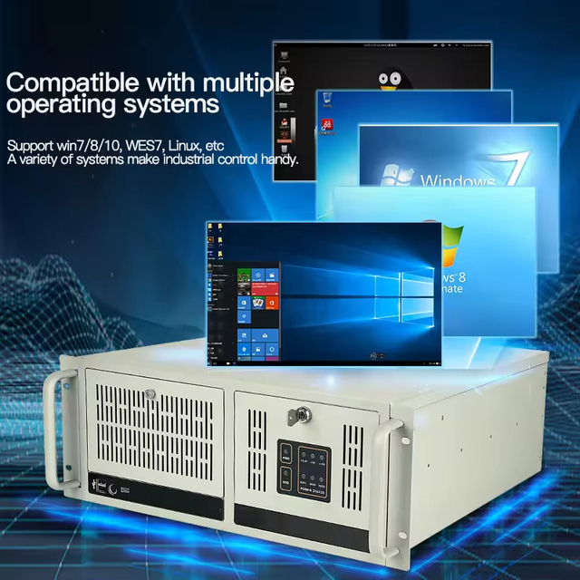Rugged 4U Industrial Computer Rack Mounted Embedded Server Win7/8/10 Linux System for Medical Care and All-in-One Solutions